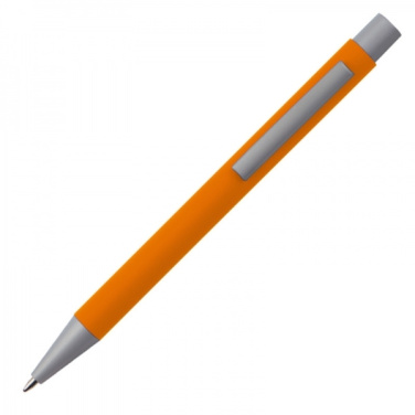 Logo trade promotional giveaway photo of: Metal ballpen soft touch ABU DHABI