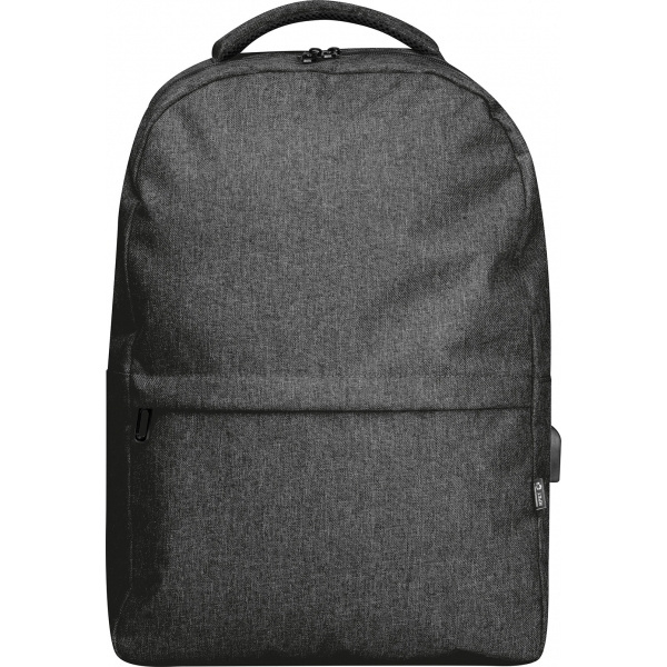 Logo trade promotional merchandise photo of: rPET backpack RIMINI