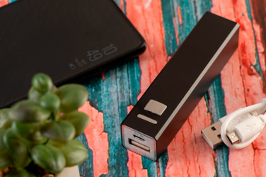 Logo trade promotional gift photo of: Metal power bank PORT HOPE 2200mAh