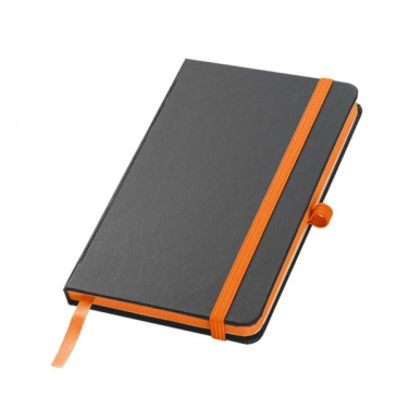 Logo trade promotional merchandise picture of: Notebook A6 ROSTOCK
