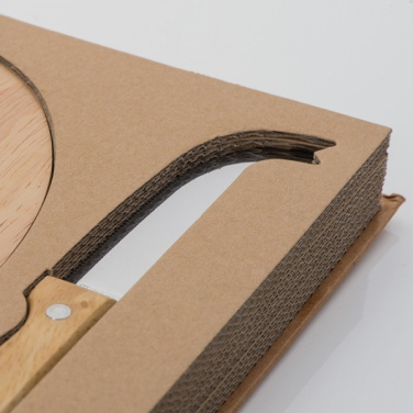 Logotrade advertising product picture of: Cheese chopping board with knife GOUDA