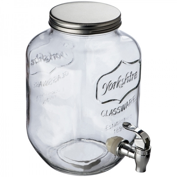 Logo trade corporate gifts image of: Set drink dispenser and glasses ACAPULCO