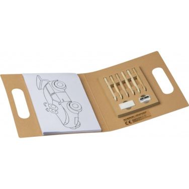 Logotrade advertising product image of: Kids coloring book with colored pencils FORIO