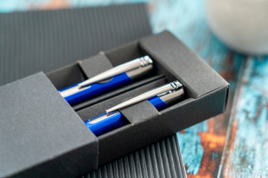 Logo trade promotional items image of: Metal writing set CLAREMONT