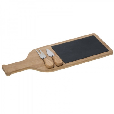 Logo trade advertising products image of: Cheese chopping board with slate plate CALAIS