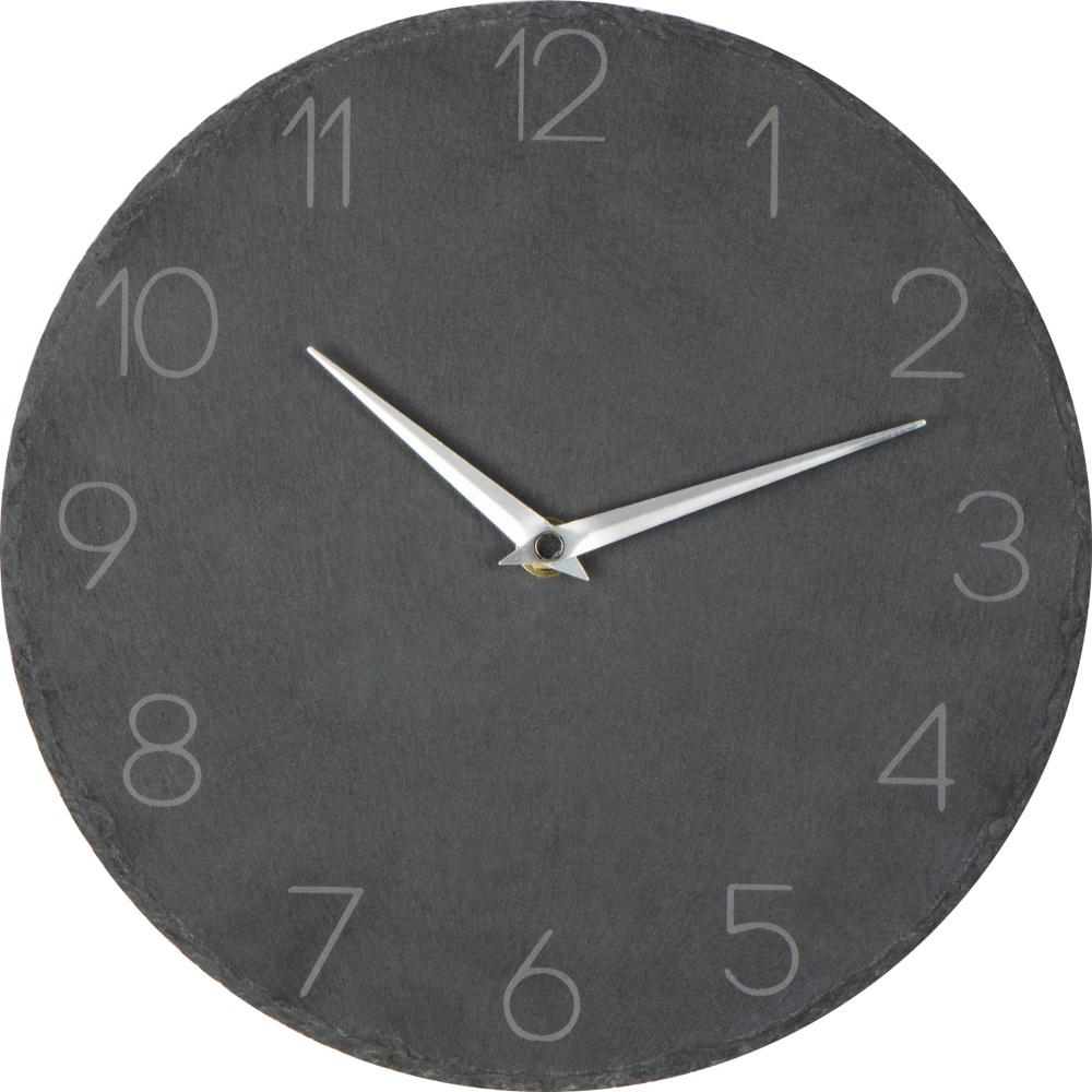 Logo trade promotional items image of: Slate wall clock GRAZ