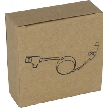 Logo trade corporate gift photo of: Bamboo charging cable GRONINGEN