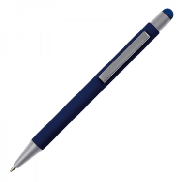 Logo trade promotional giveaways picture of: Metal ballpen touch pen soft touch SALT LAKE CITY
