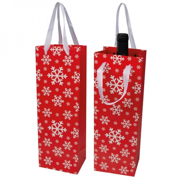 Logotrade corporate gift picture of: Wine bag in Christmas design LAPLAND