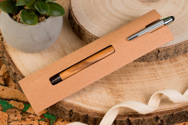 Logotrade promotional giveaway picture of: Wooden ballpen with touch function ERFURT