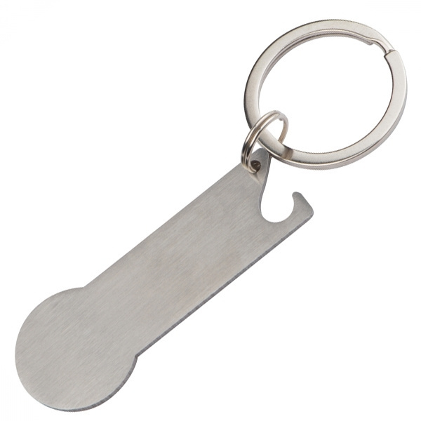 Logo trade promotional giveaways picture of: Keyring with shopping cart chip STICKIT