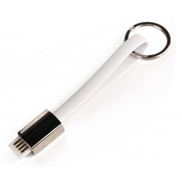 Logo trade business gift photo of: Data transfer cable and keyring