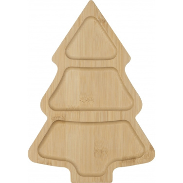 Logo trade promotional gift photo of: Bamboo snack tray LOUISVILLE