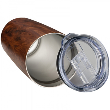 Logotrade promotional giveaways photo of: Stainless steel mug with wooden look COSTA RICA 550 ml