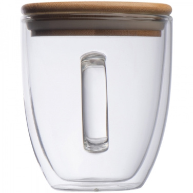 Logotrade promotional item picture of: Double-walled glass cup GERTHE 350 ml