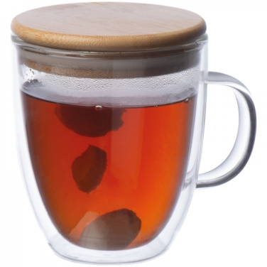 Logotrade promotional merchandise photo of: Double-walled glass cup GERTHE 350 ml