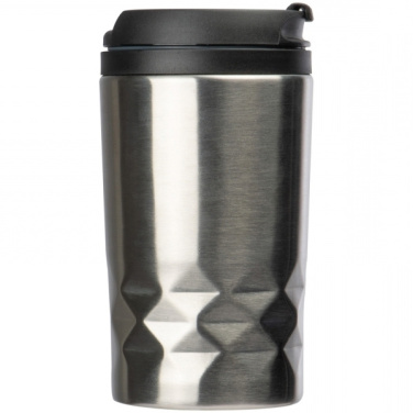 Logo trade promotional gift photo of: Stainless steel mug with lid ROMA 250 ml