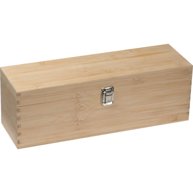 Logo trade promotional giveaway photo of: Wooden wine box SAINT-ETIENNE