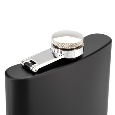 Logotrade corporate gift image of: Hip flask OLYMPOS Schwarzwolf