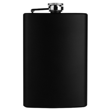 Logotrade advertising product picture of: Hip flask OLYMPOS Schwarzwolf