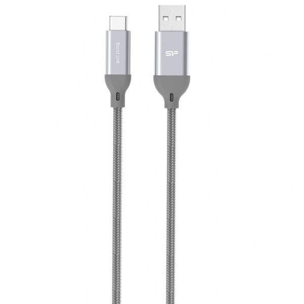 Logo trade promotional giveaways image of: Nylon data transfer cable LK30 Type - C Quick Charge 3.0