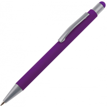 Logotrade promotional product picture of: Metal ballpen touch pen soft touch SALT LAKE CITY