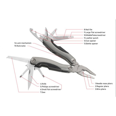 Logotrade promotional item picture of: Multitool ARMADOR NEW Black Schwarzwolf