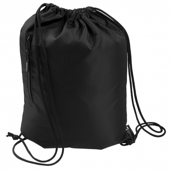 Logo trade business gift photo of: Drawstring bag NUNAVUT Schwarzwolf