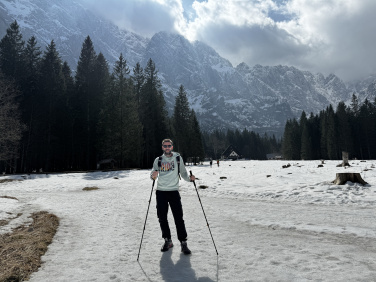 Logo trade promotional gifts image of: Trekking poles DENALI Schwarzwolf
