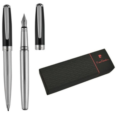 Logo trade corporate gifts image of: Writing set ballpoint pen & fountain pen CHRISTOPHE Pierre Cardin