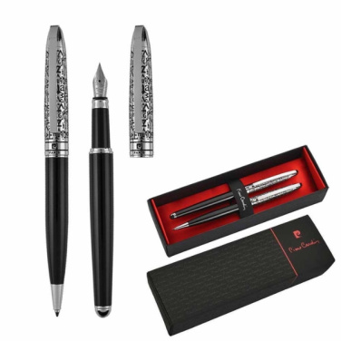 Logo trade promotional giveaways image of: Writing set ballpoint pen & fountain pen JACQUES Pierre Cardin