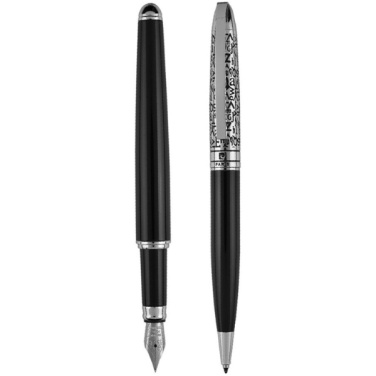 Logo trade promotional giveaway photo of: Writing set ballpoint pen & fountain pen JACQUES Pierre Cardin