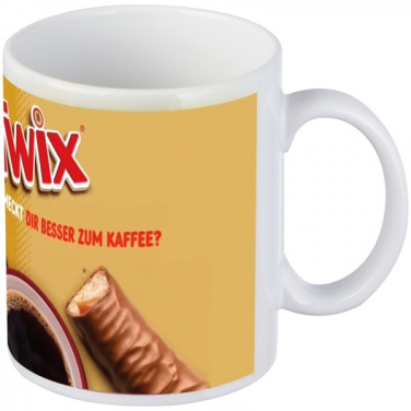 Logo trade promotional giveaway photo of: Classic coffee mug for allover print VIESTE 300 ml