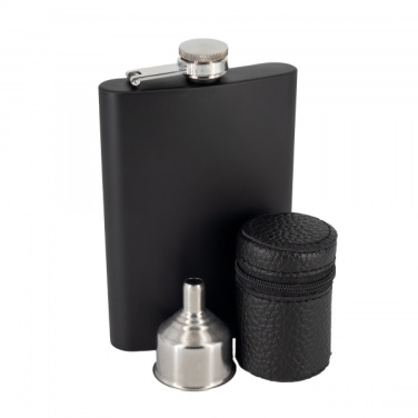 Logotrade promotional gift image of: Hip flask MADONIE Schwarzwolf