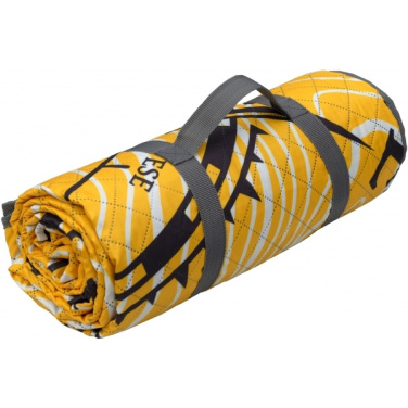 Logotrade promotional gifts photo of: Foldable picnic blanket ALVERNIA Schwarzwolf