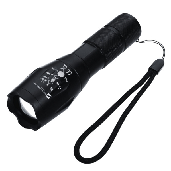 Logo trade corporate gift photo of: Flashlight DELGADA Schwarzwolf