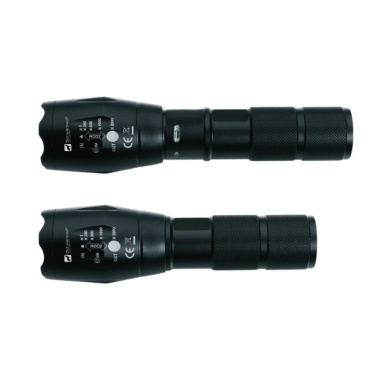 Logotrade promotional giveaway image of: Flashlight DELGADA Schwarzwolf