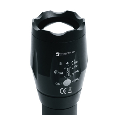 Logotrade advertising product image of: Flashlight DELGADA Schwarzwolf