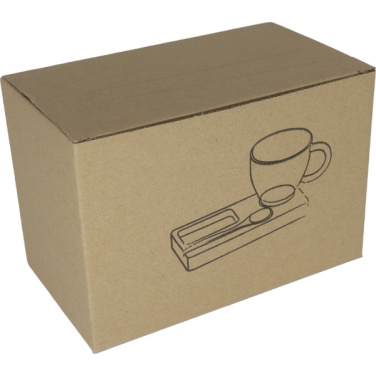 Logo trade promotional products image of: Tray with cup and spoon FORMOSA 150 ml