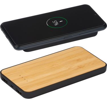 Logo trade advertising product photo of: Wireless charger and powerbank 8000 mAh MILAN