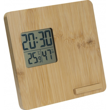 Logotrade promotional merchandise image of: Bamboo weather station GRANADA