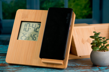 Logo trade promotional items picture of: Bamboo weather station GRANADA