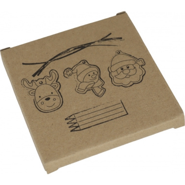 Logotrade corporate gift picture of: Christmas tree tag painting set DRESDEN