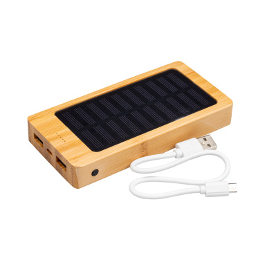 Logo trade promotional merchandise image of: Bamboo power bank BAKERSFIELD