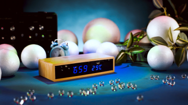Logo trade promotional gifts image of: Desk clock TRONDHEIM