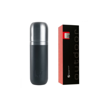 Logotrade promotional giveaways photo of: Vacuum bottle DINARA Schwarzwolf