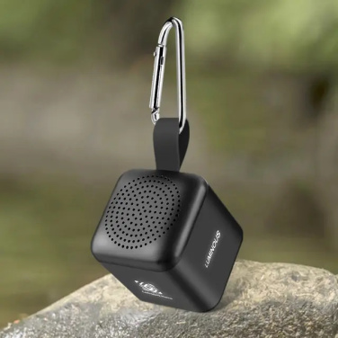 Logotrade advertising products photo of: Mini speaker with enlighted logo for engraving