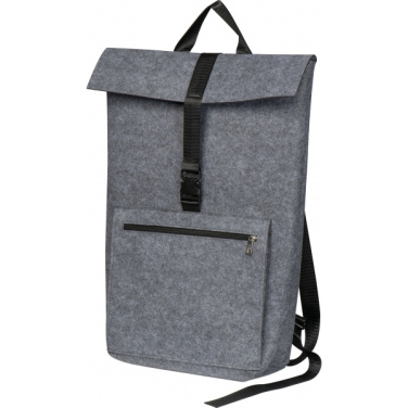Logo trade promotional merchandise picture of: RPET Felt Backpack BIRMINGHAM