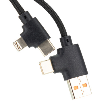 Logotrade advertising product image of: 4in1 long wooden cable with elighted logo for engraving