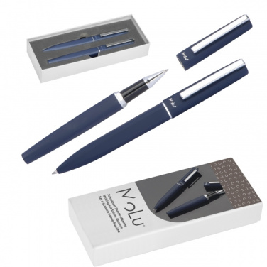 Logotrade promotional item image of: Writing set soft touch SAINTE MAXIME MoLu